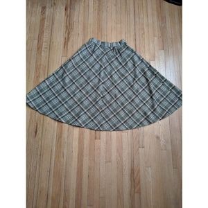 Vintage plaid wool circle skirt tartan